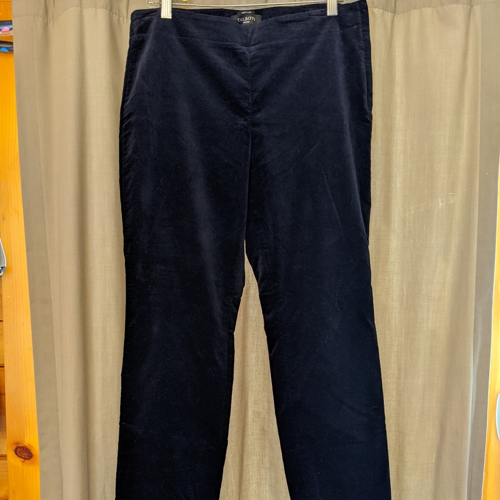 Dark blue Talbots velour pants 12p